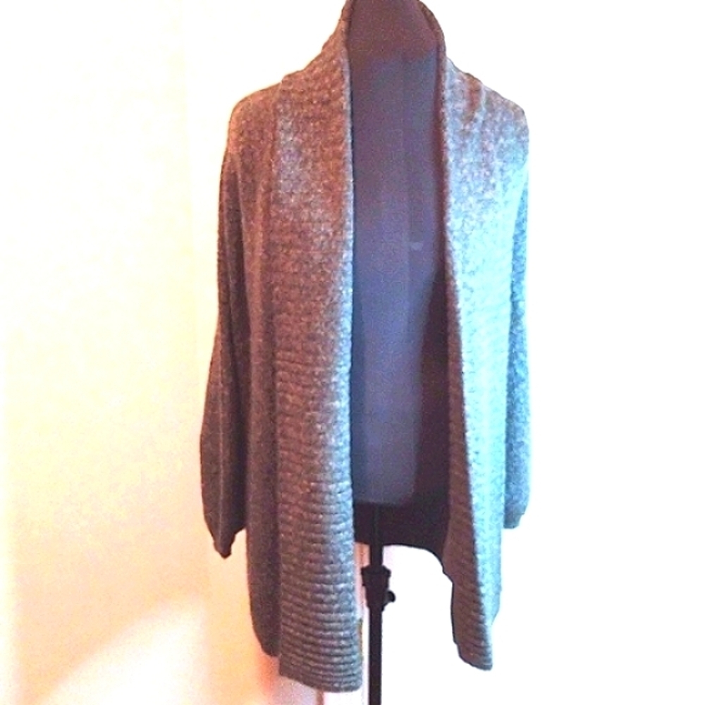 NWT Hinge Nordstrom Open Front Balloon Sleeve Cardigan Size S